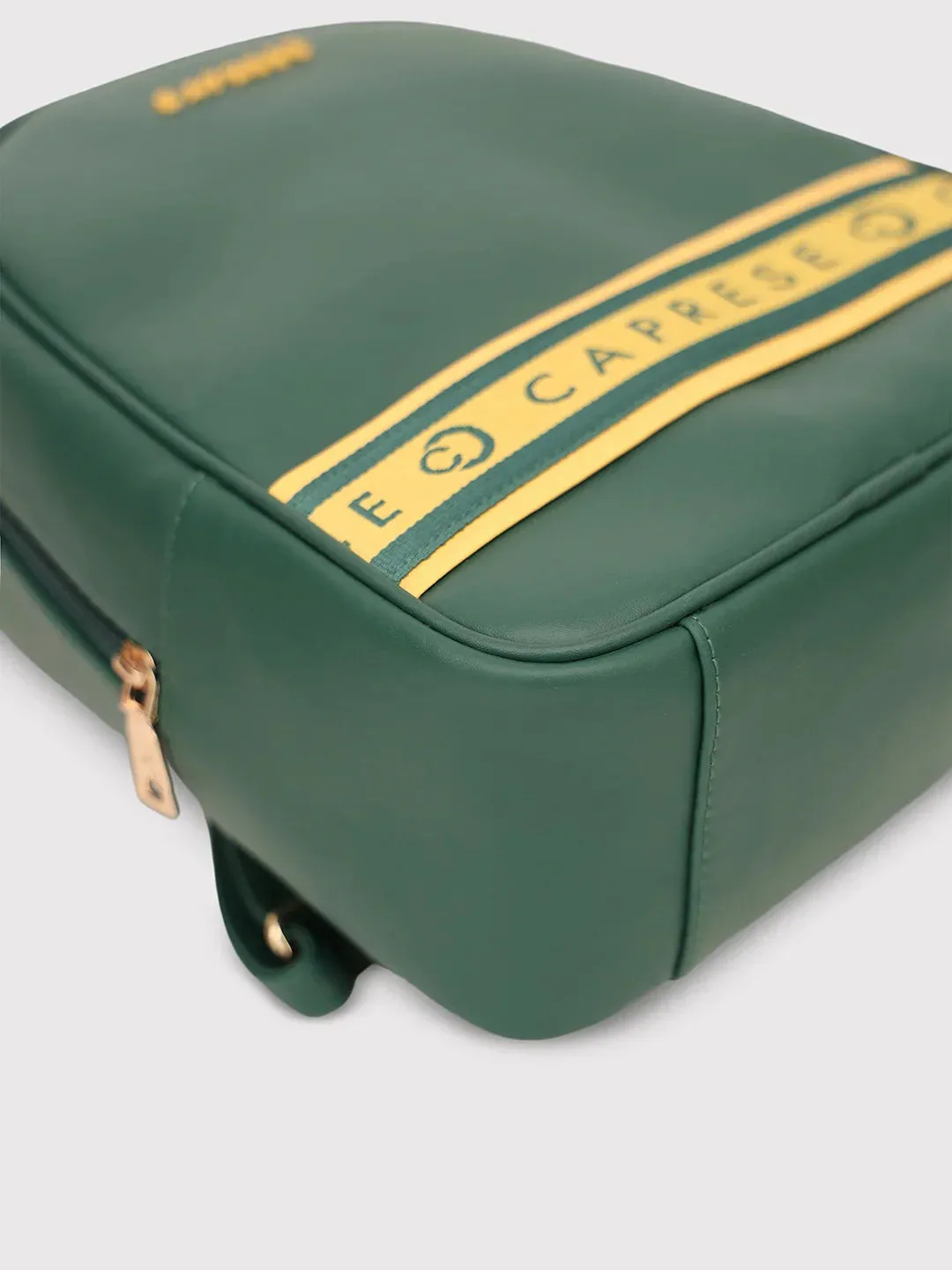 Caprese Trinity Fashion Backpack Medium Solid Women'S Bag Dark Green