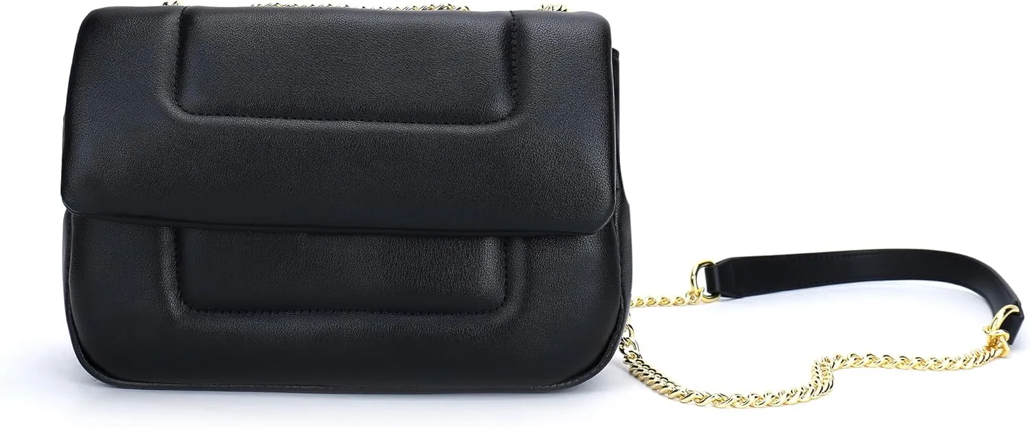 Carlheim Classis Genuine Leather Women's Shoulder Bags, Black, black