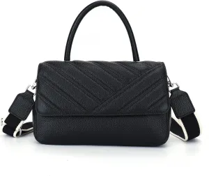 Carlheim Classis Genuine Leather Women's Shoulder Bags, Black, black
