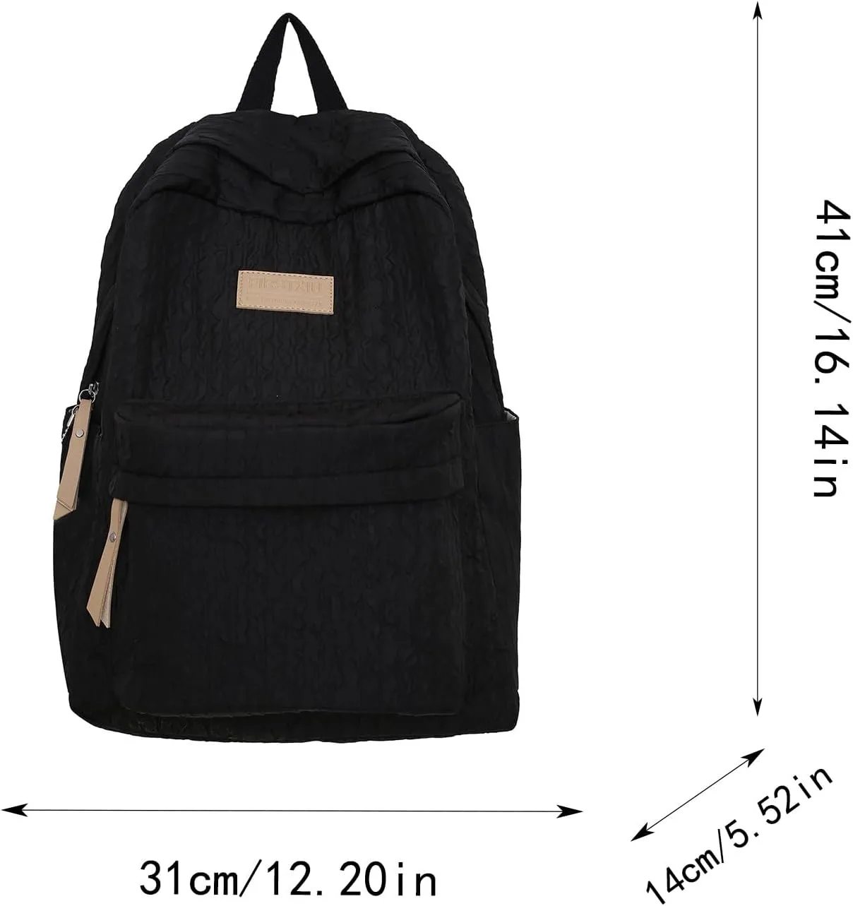 Carry on Backpack Hiking Backpack Leather Purses for Women Antitheft Rucksack Shoulder Bag Medium