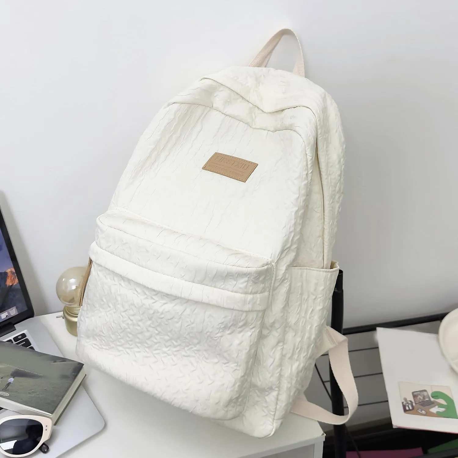 Carry on Backpack Hiking Backpack Leather Purses for Women Antitheft Rucksack Shoulder Bag Medium