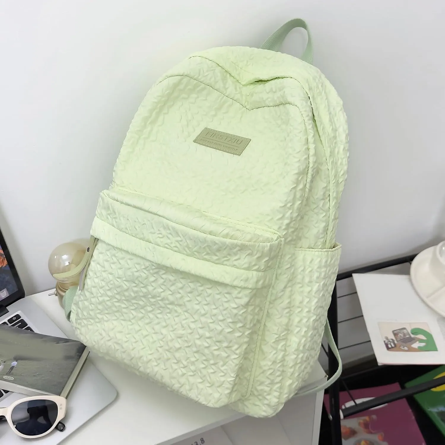Carry On Backpack School Bag Simple Breathable Texture Pattern Waterproofing Lightweight Backpack New Durable