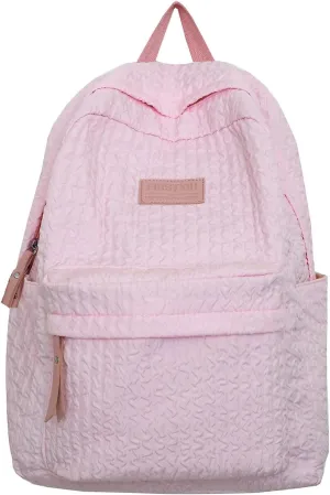 Carry On Backpack School Bag Simple Breathable Texture Pattern Waterproofing Lightweight Backpack New Durable