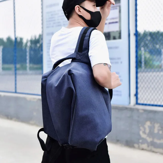 Casual Men Backpacks Students Solid Color