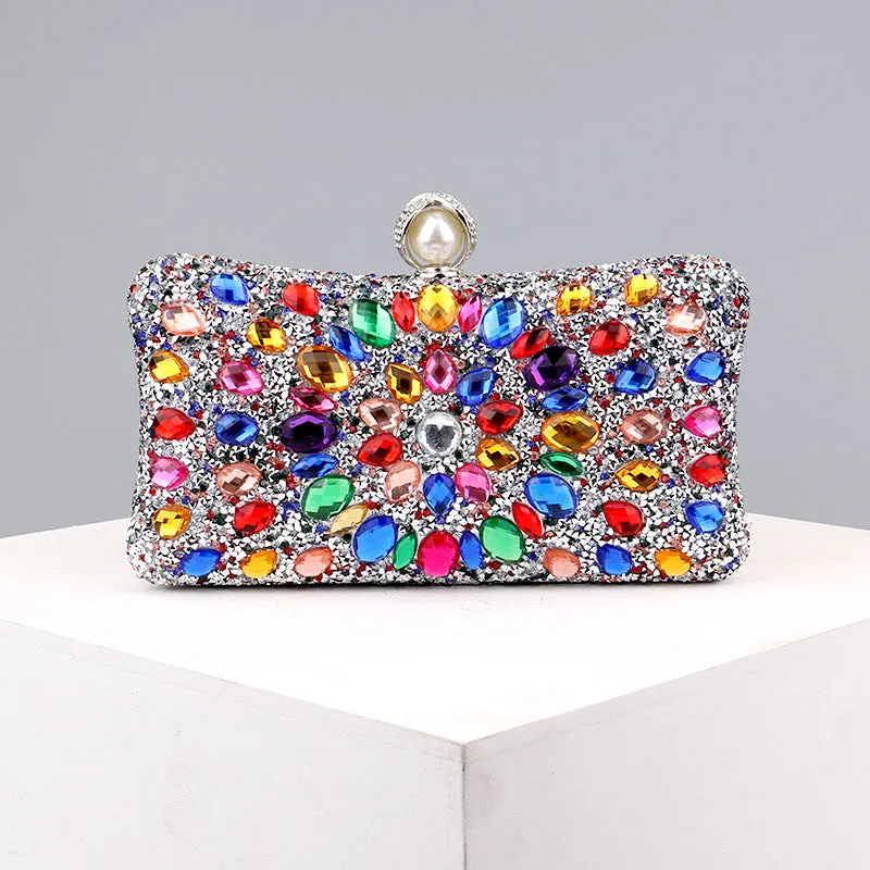 Casual Patchwork Chains Rhinestone Bags