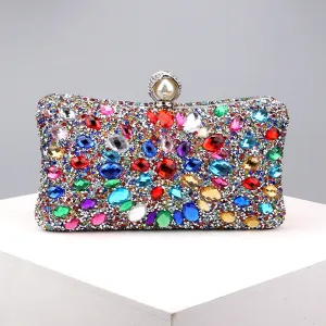Casual Patchwork Chains Rhinestone Bags