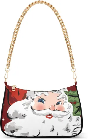CEBUGI Crossbody Bags for Women Shoulder Purse Lovely Santa Claus Handbags Stylish Clutch Purse with Chain Strap