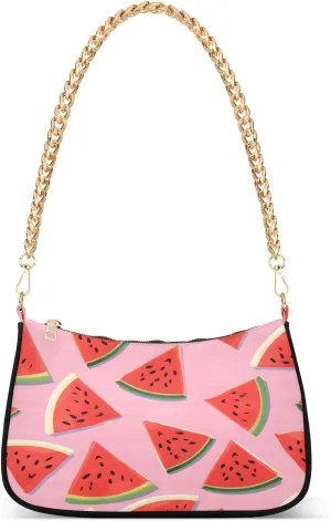 CEBUGI Crossbody Bags for Women Shoulder Purse Watermelon Slice Handbags Stylish Clutch Purse with Chain Strap
