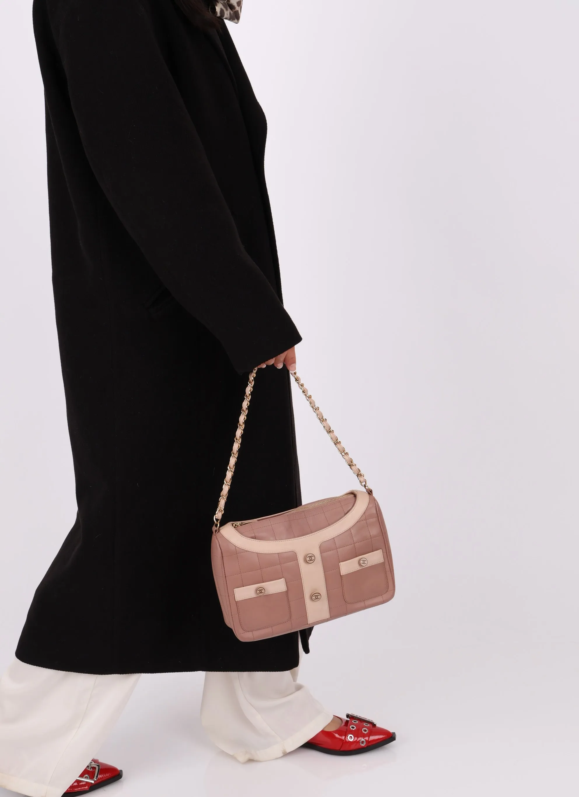 Chanel 2002 Calfskin Quilted Mademoiselle Jacket Shoulder Bag