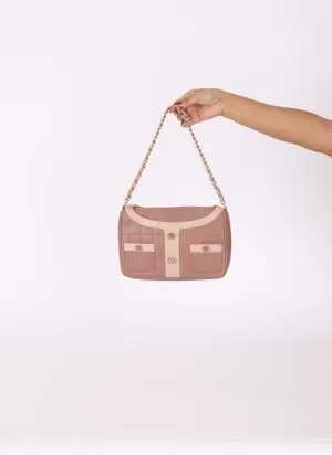 Chanel 2002 Calfskin Quilted Mademoiselle Jacket Shoulder Bag