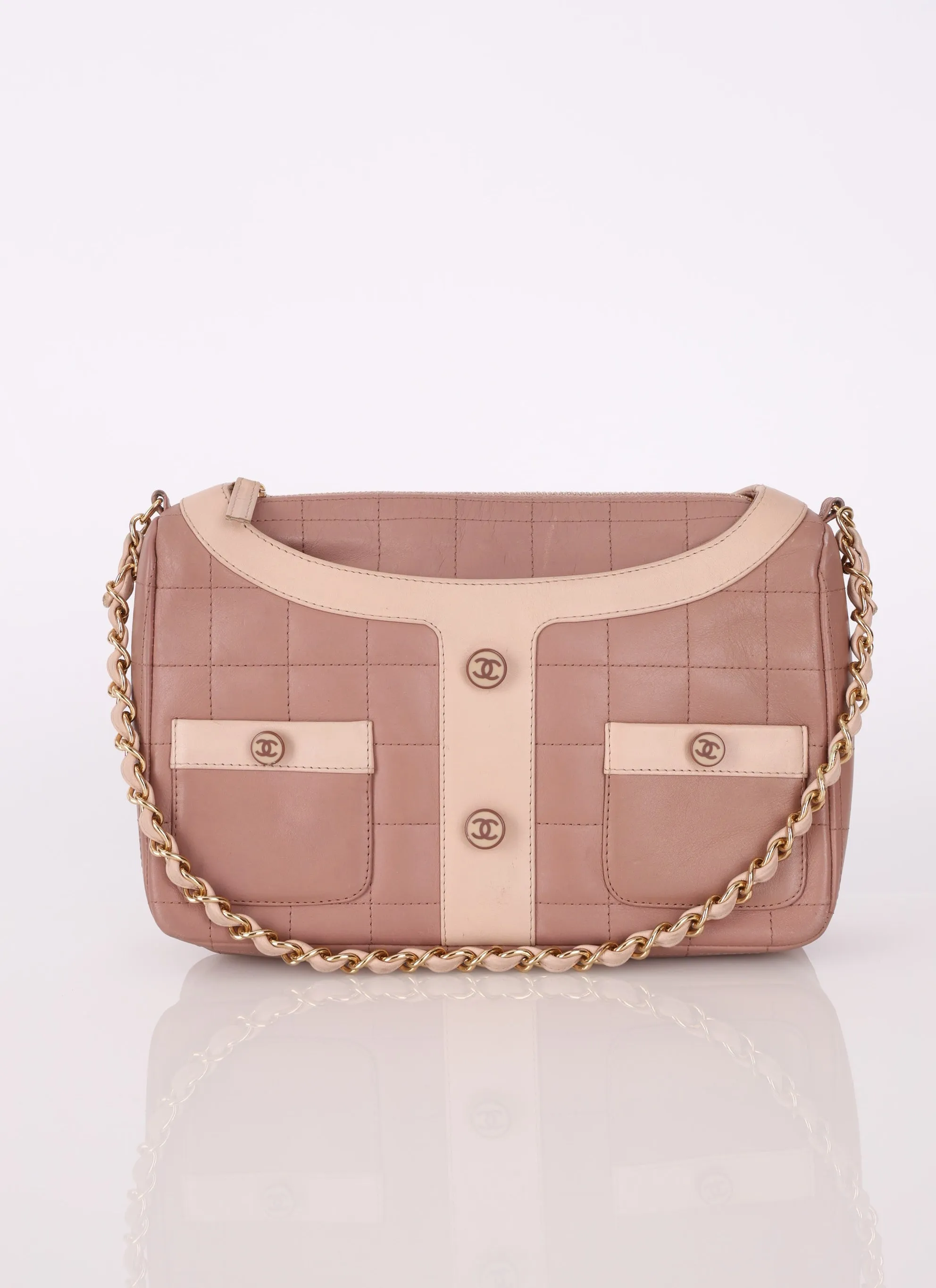 Chanel 2002 Calfskin Quilted Mademoiselle Jacket Shoulder Bag