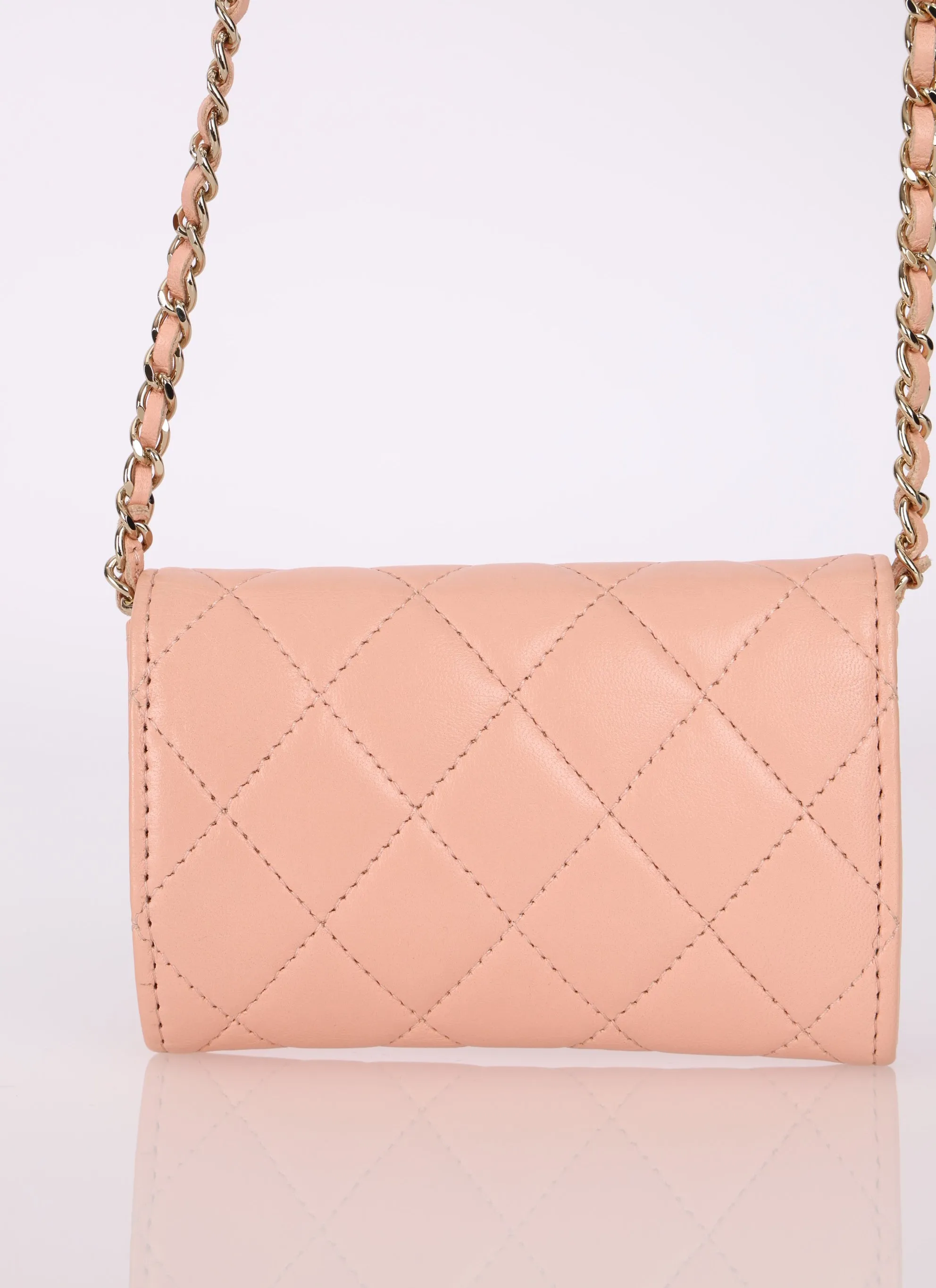 Chanel 2021 Lambskin Cardholder Waist Bag