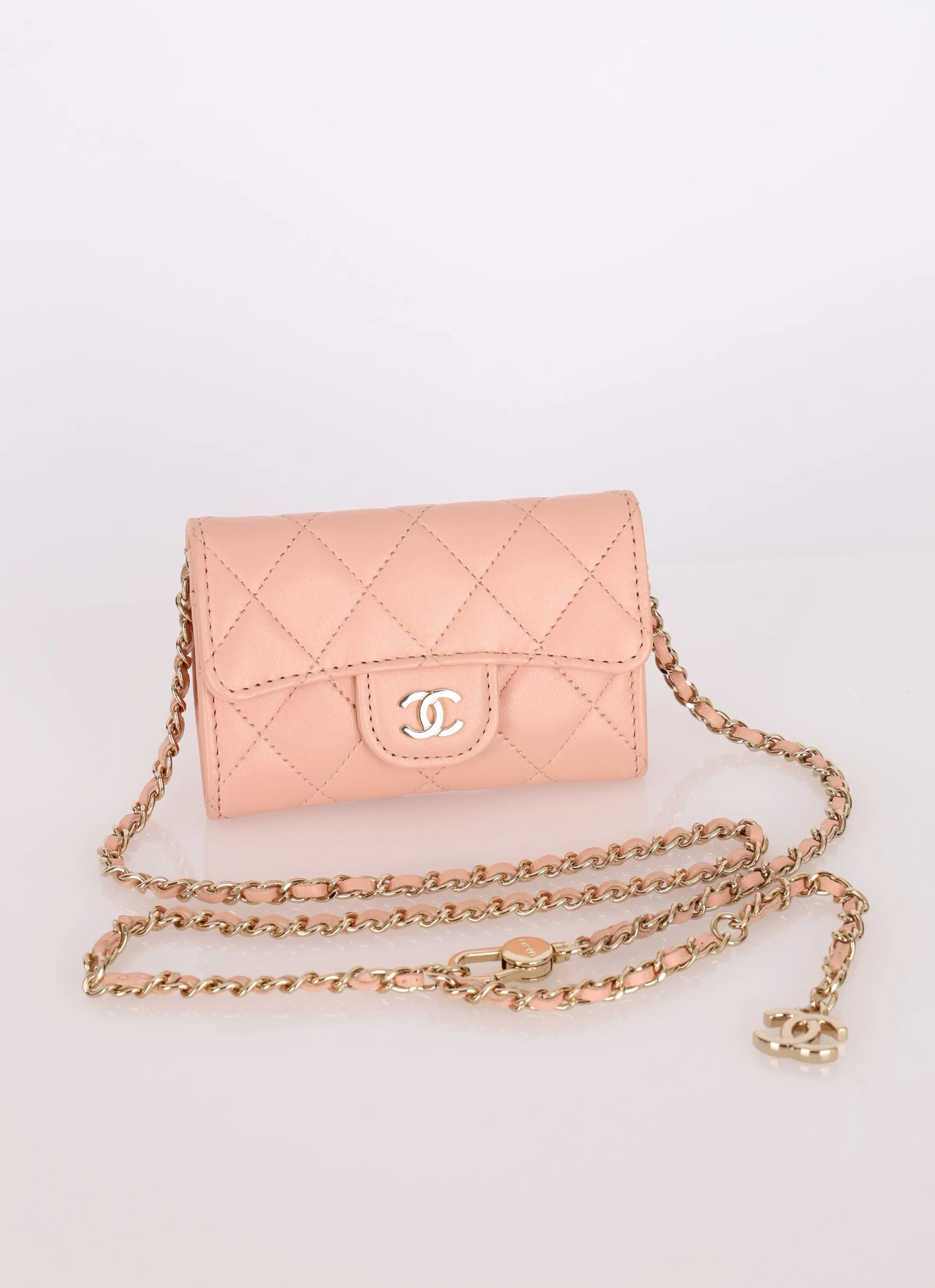 Chanel 2021 Lambskin Cardholder Waist Bag