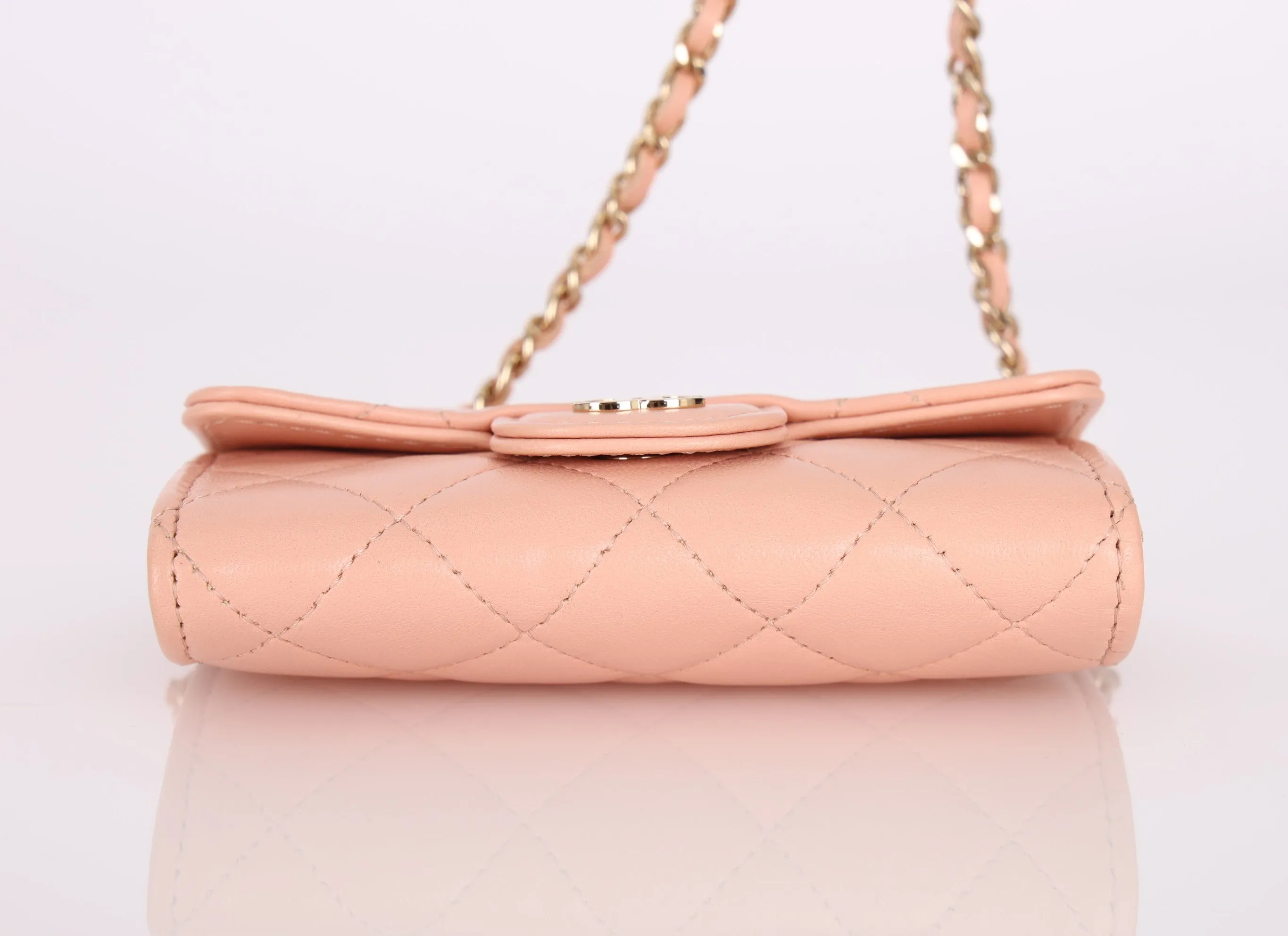 Chanel 2021 Lambskin Cardholder Waist Bag