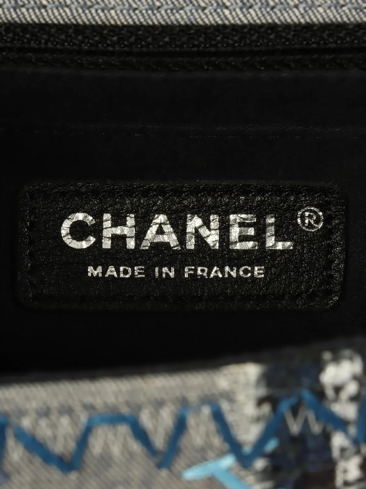 CHANEL Around 2014 Made Patchwork Classic New Chain Shoulder Bag Blue/Multi