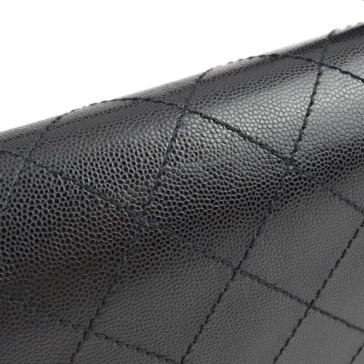 Chanel Black Caviar Top Handle Handbag