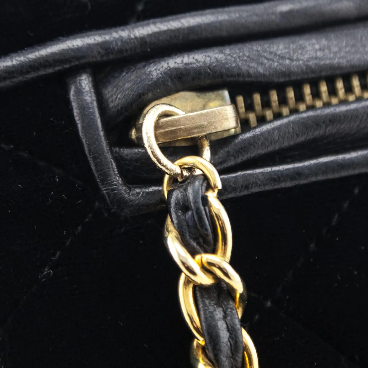 Chanel Black Velvet Hand Warmer Clutch