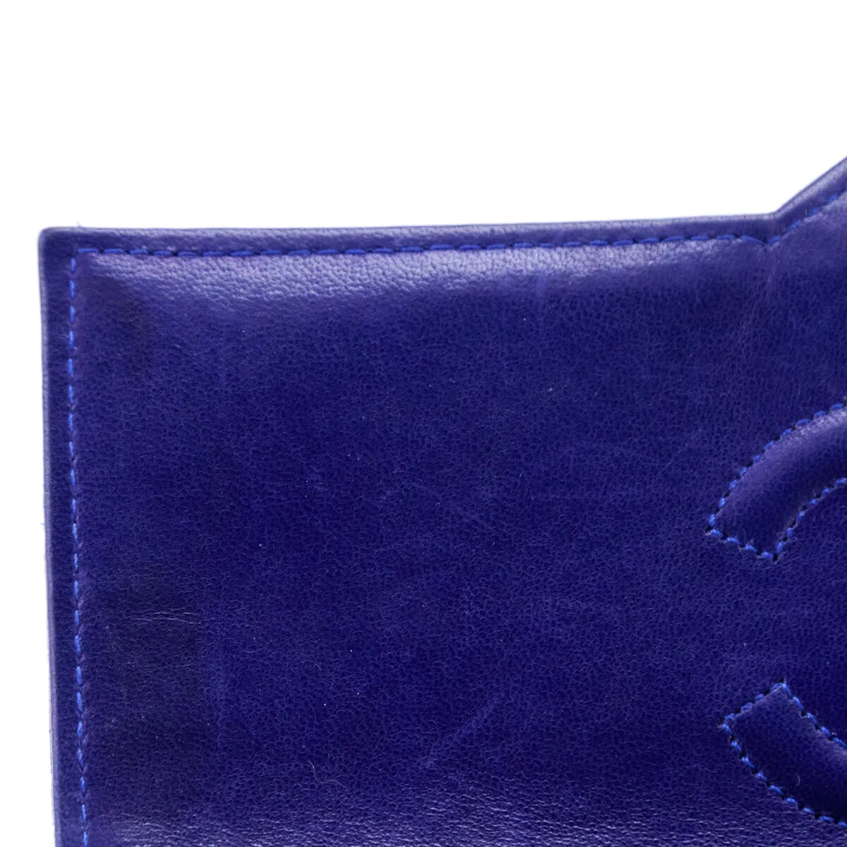 Chanel Blue Lambskin Quilted Vintage Pointed Flap Bag