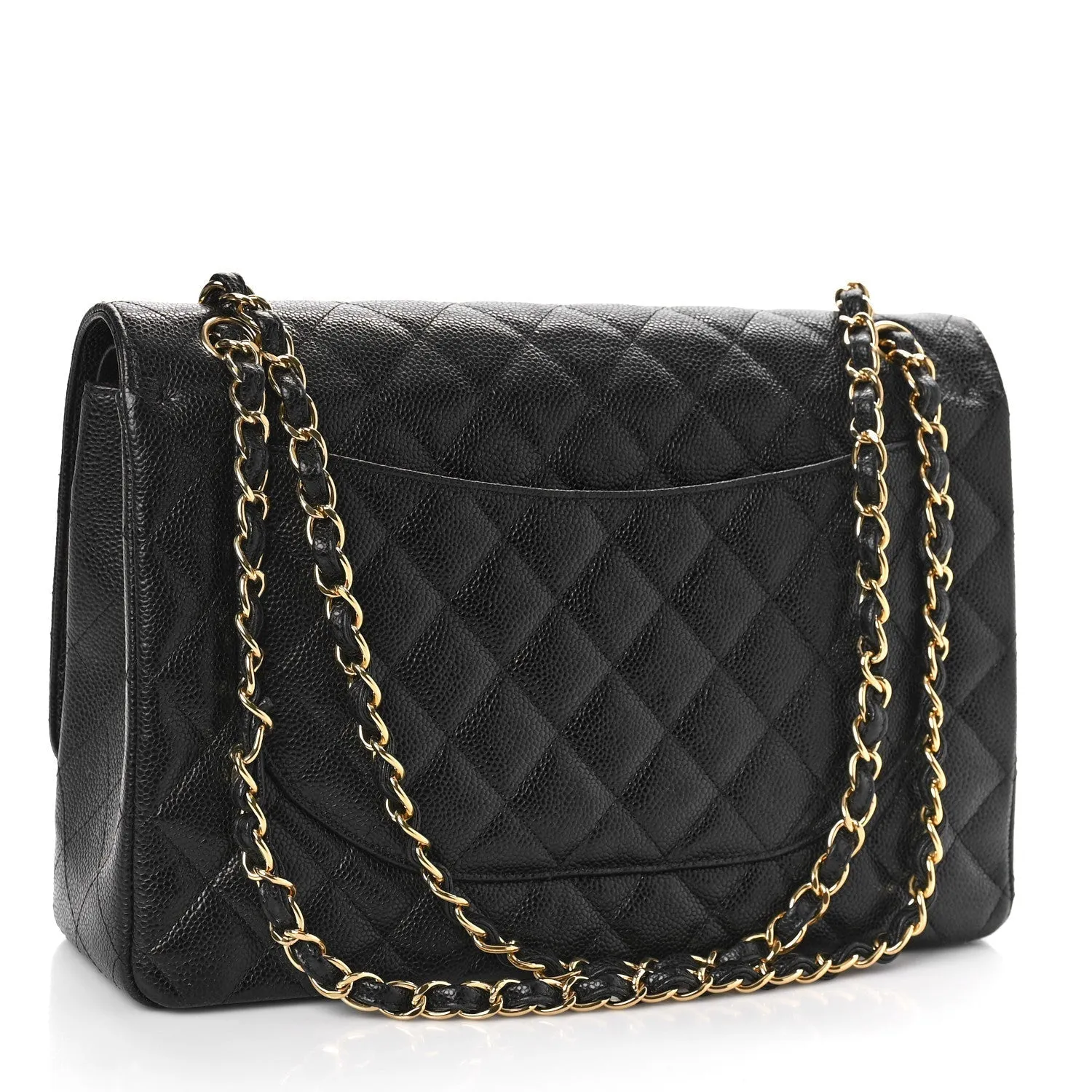 CHANEL CAVIAR QUILTED MAXI DOUBLE FLAP BAG