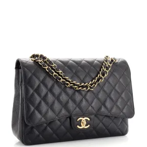 CHANEL CAVIAR QUILTED MAXI DOUBLE FLAP BAG
