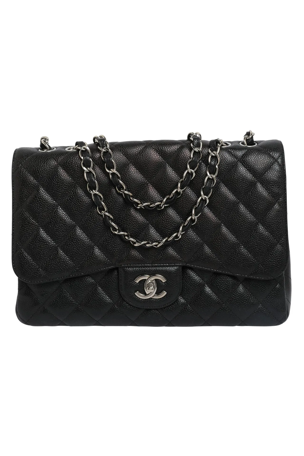 CHANEL Caviar Quilted Single New Bag Large