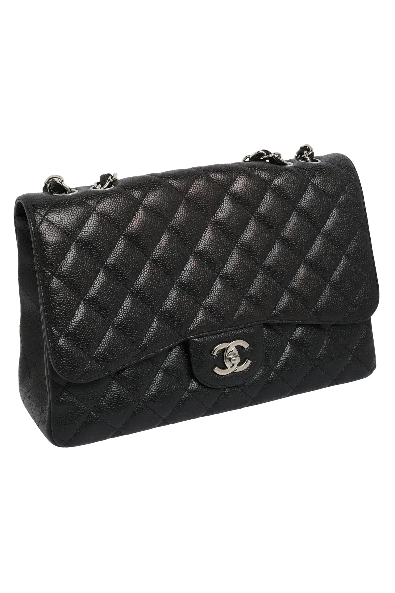 CHANEL Caviar Quilted Single New Bag Large