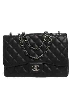 CHANEL Caviar Quilted Single New Bag Large