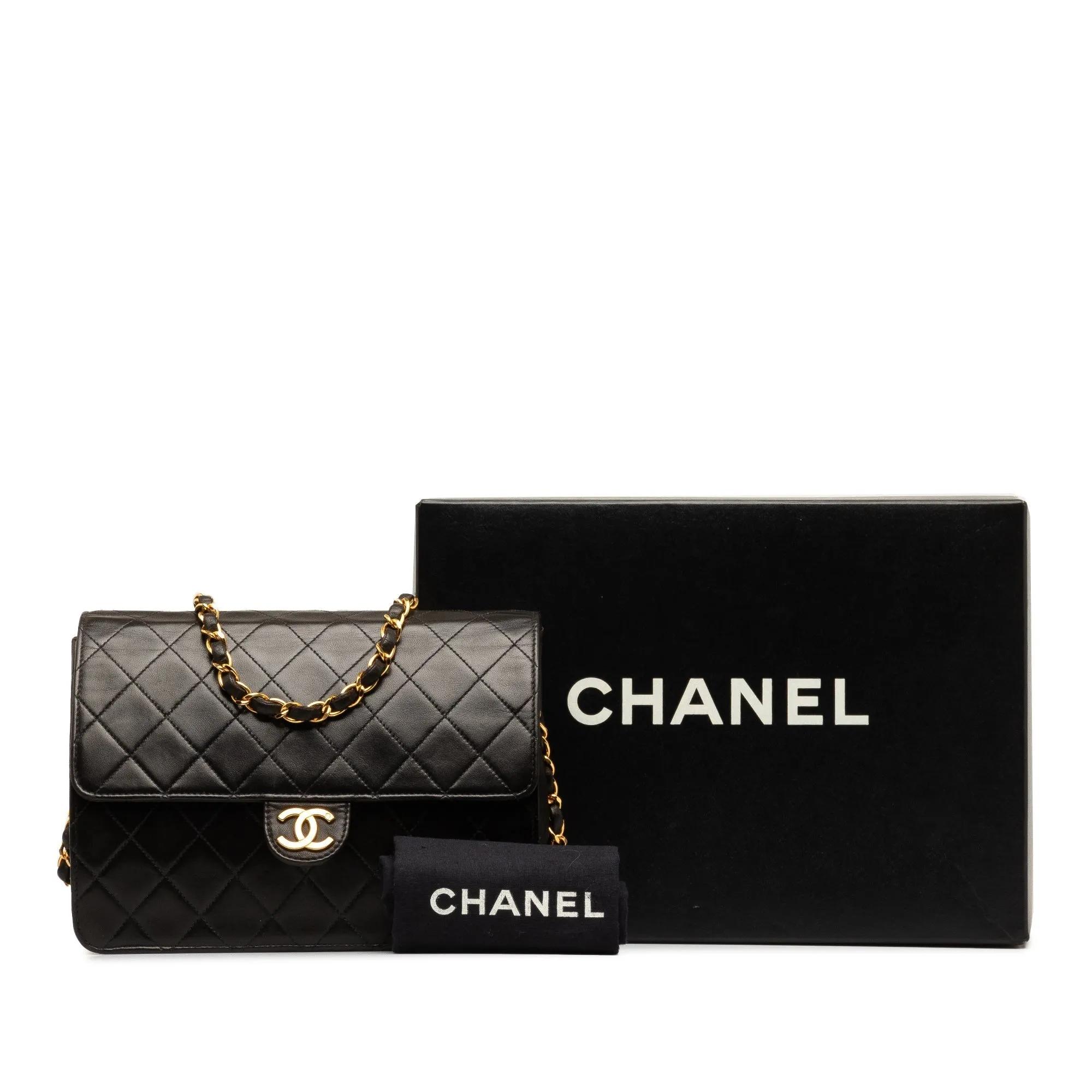 Chanel CC Quilted Lambskin Shoulder Bag