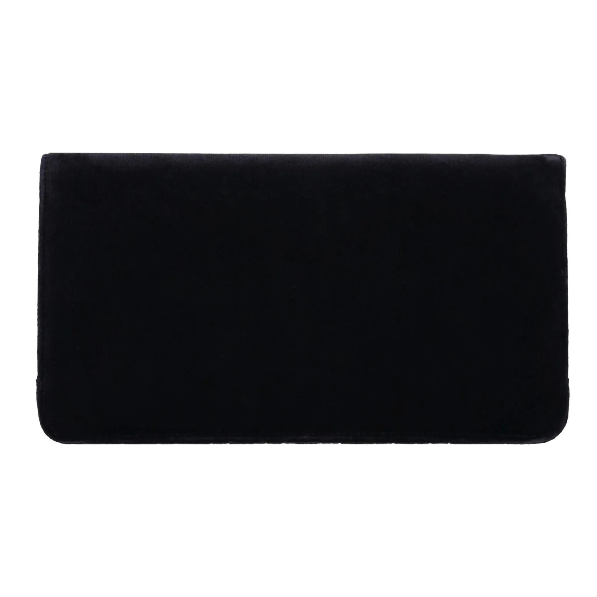 Chanel Crystal Detailed Velvet Clutch Bag
