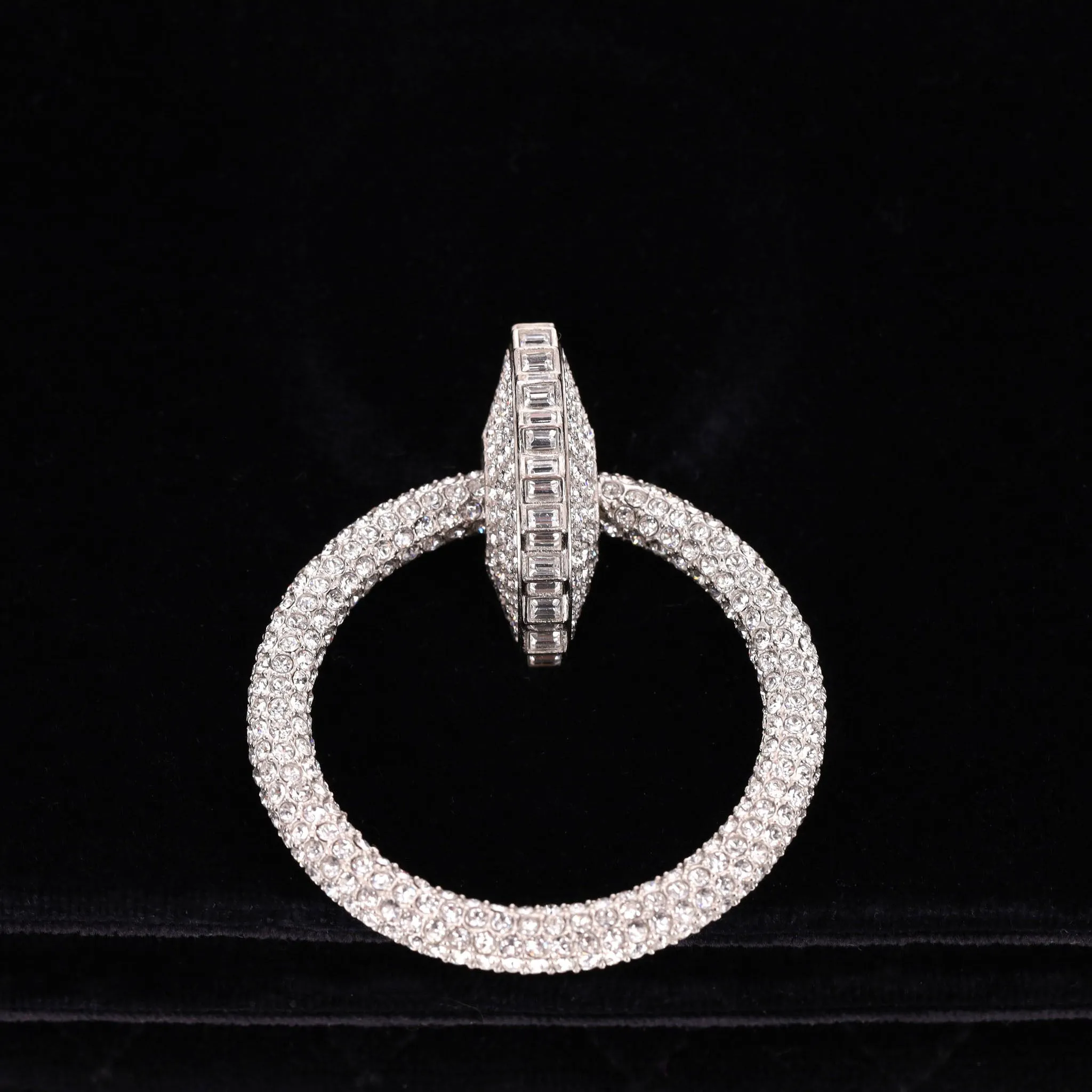 Chanel Crystal Detailed Velvet Clutch Bag