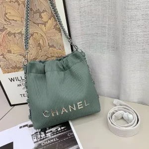 Chanel Leather Bucket Shoulder Bag 28cm