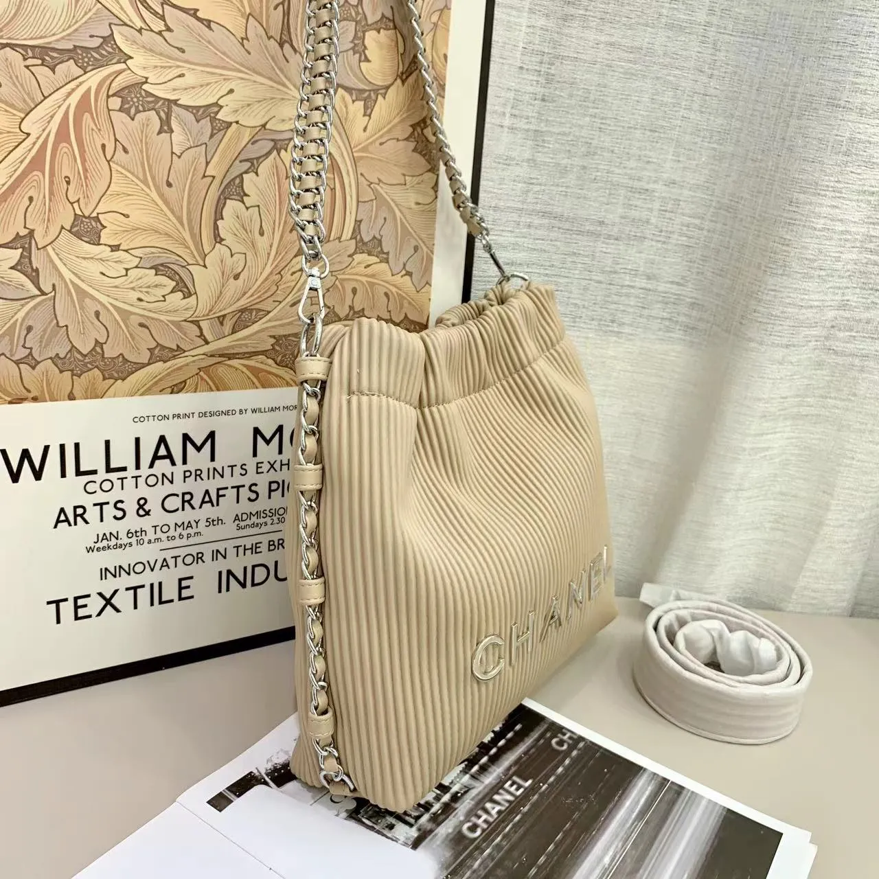 Chanel Leather Bucket Shoulder Bag 28cm