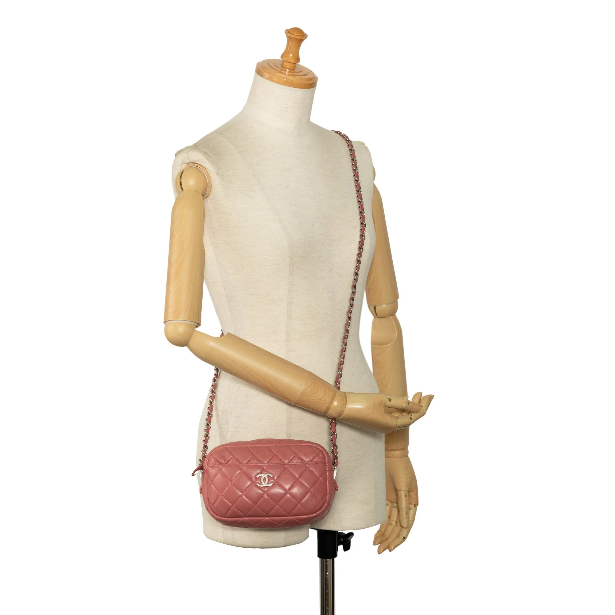 Chanel Mini Lambskin Camera Case Crossbody Bag