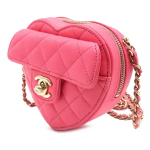 Chanel Mini Lambskin CC in Love Heart Crossbody Crossbody Bag