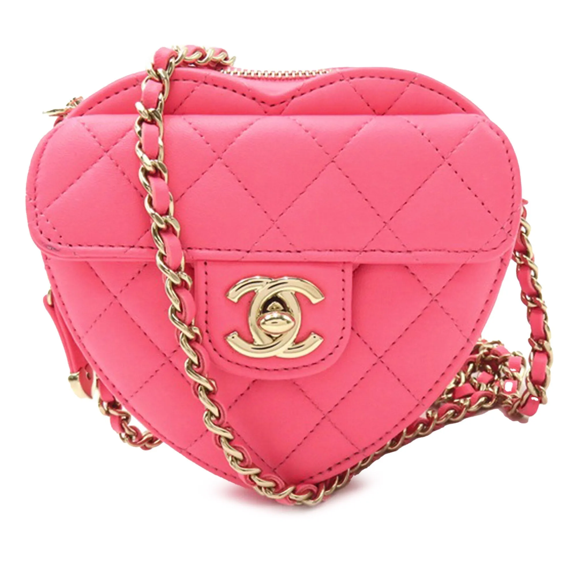 Chanel Mini Lambskin CC in Love Heart Crossbody Crossbody Bag