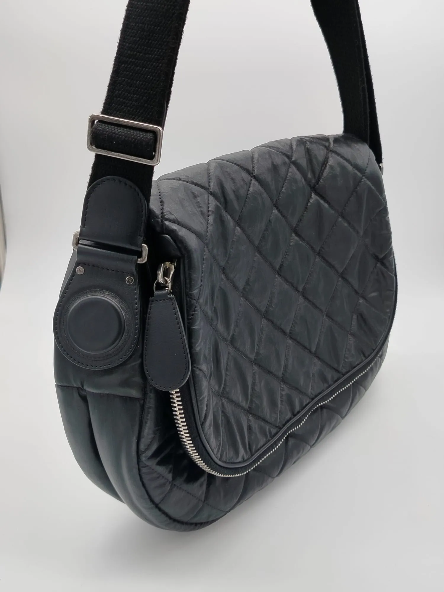 Chanel Nylon Quilted Coco Cocoon Messenger Bag - '10s