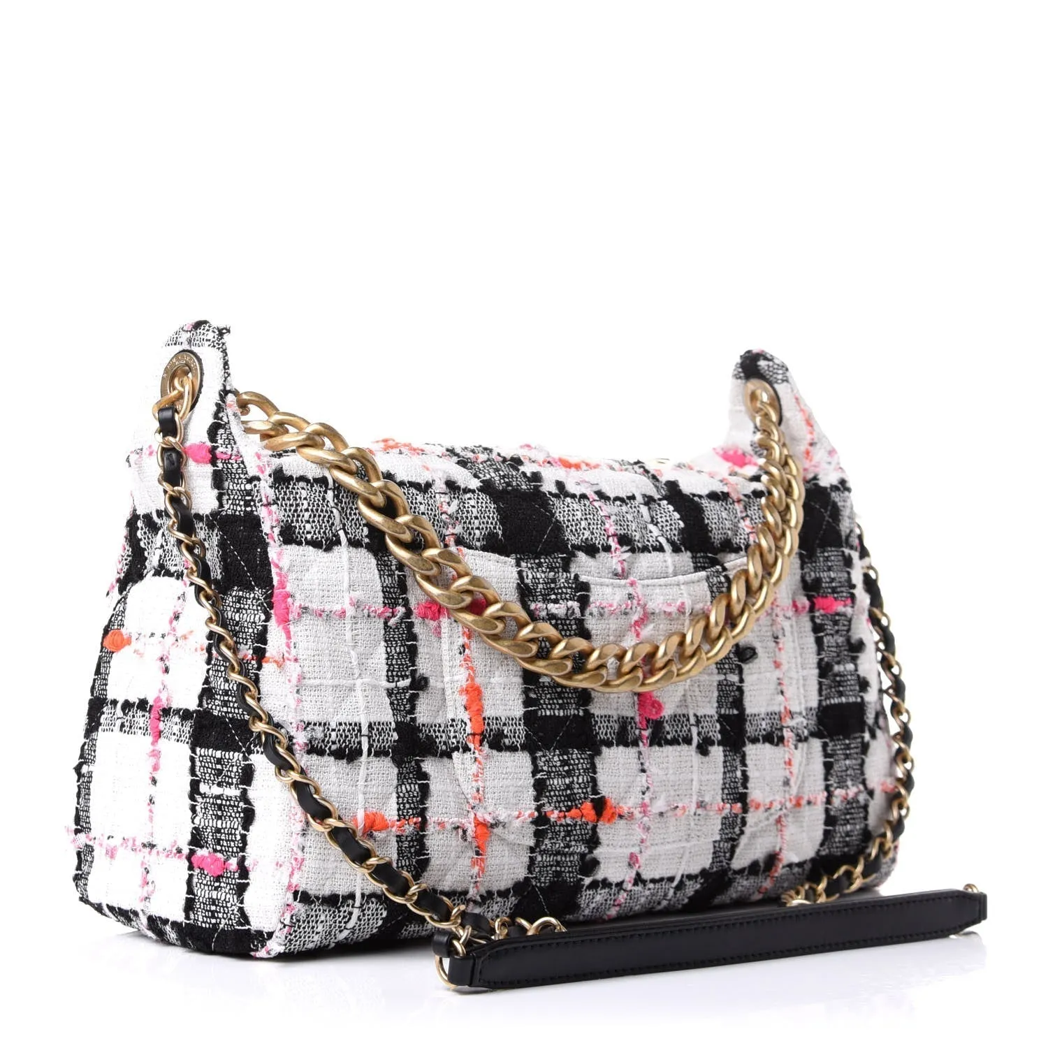 CHANEL TWEED CHAIN 20S SIGNATURE HOBO BAG