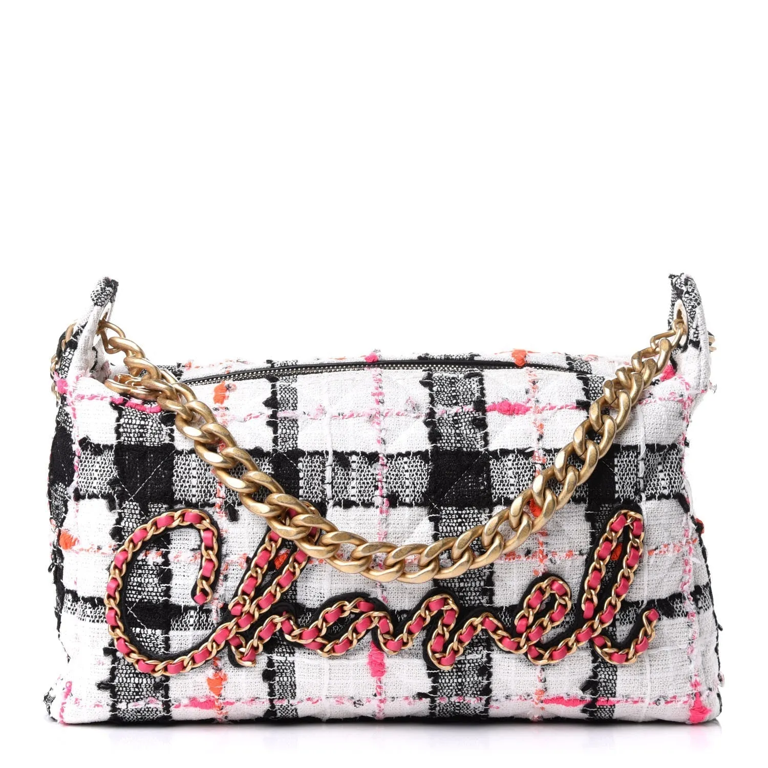 CHANEL TWEED CHAIN 20S SIGNATURE HOBO BAG