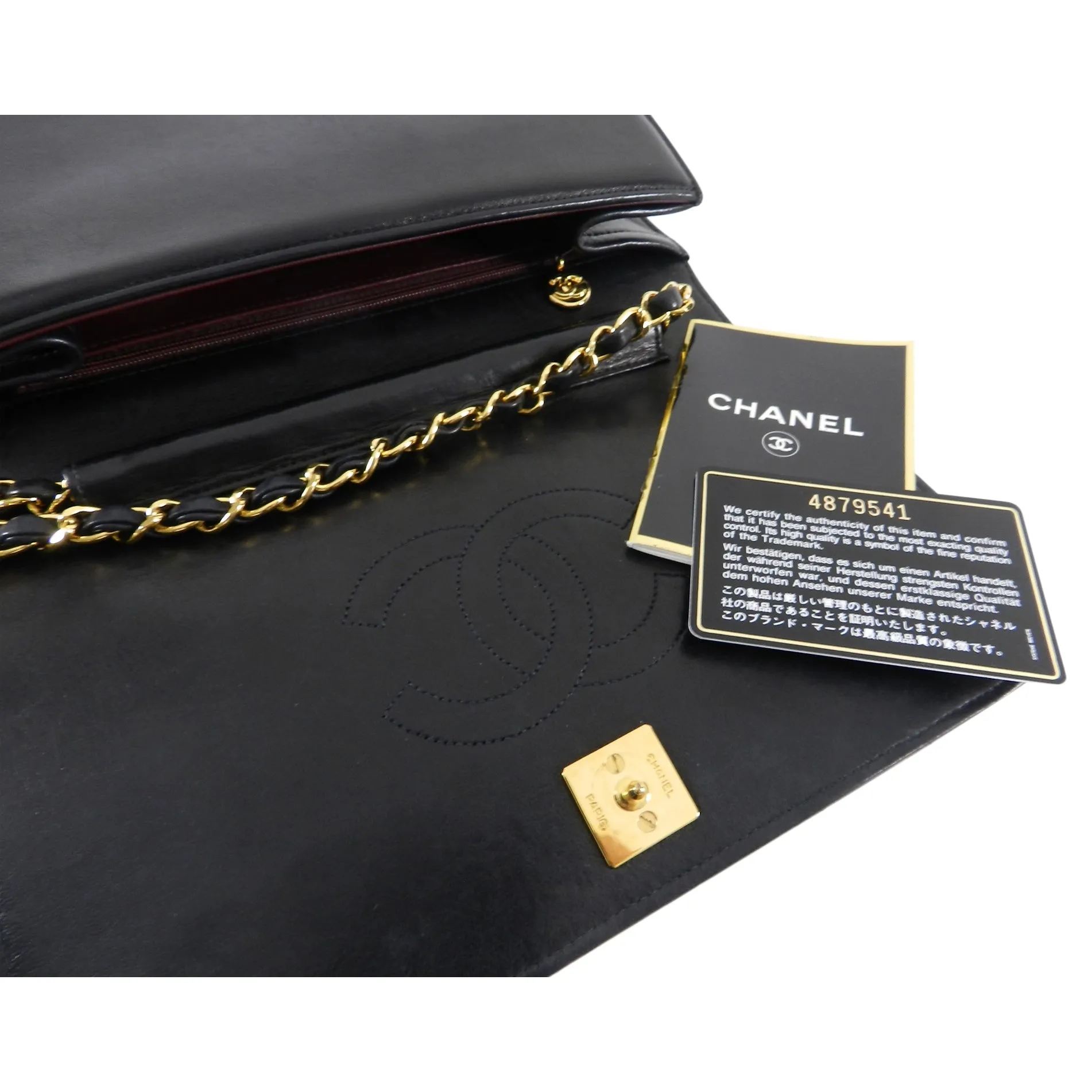 Chanel Vintage 1996 Black Quilted Lambskin Flap Bag
