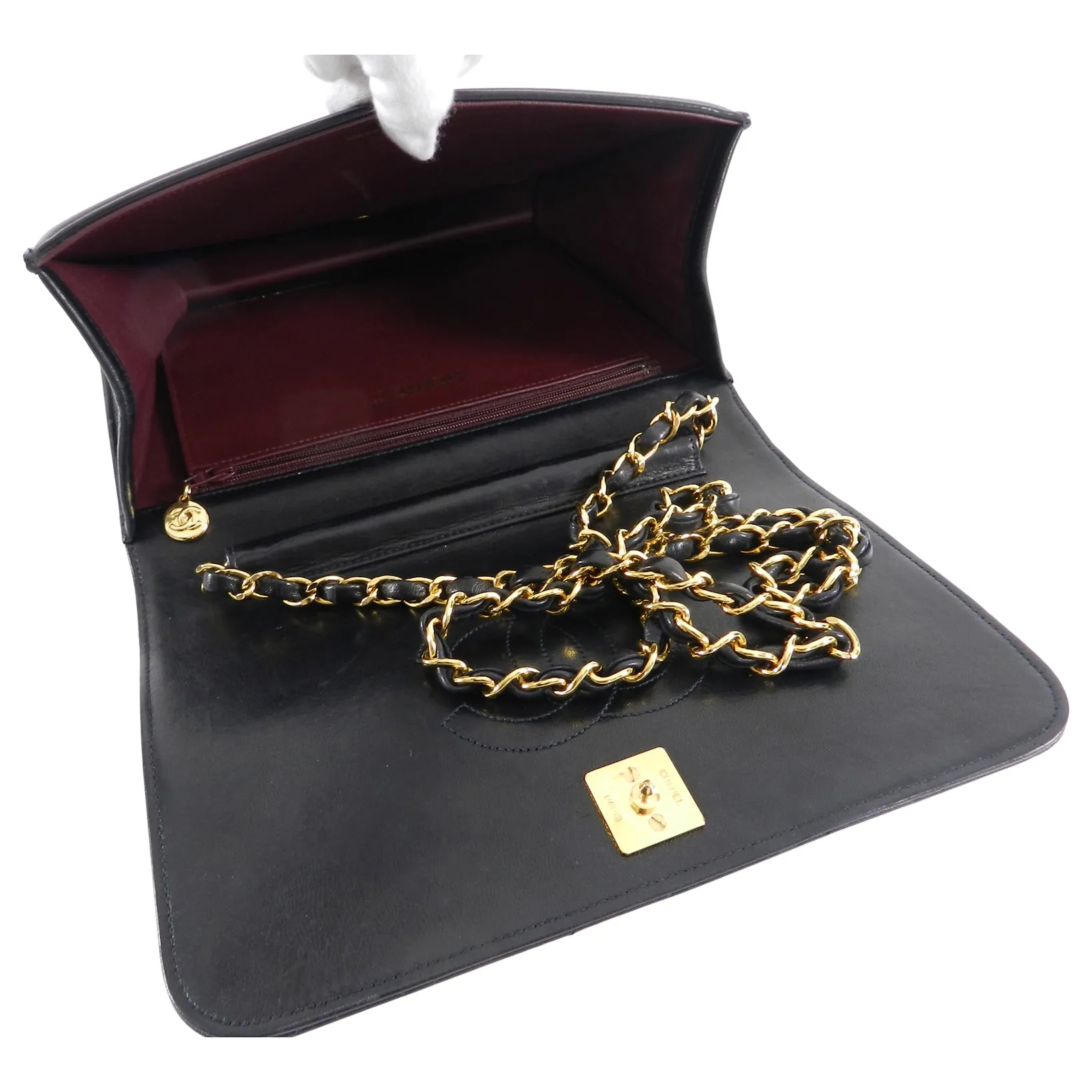 Chanel Vintage 1996 Black Quilted Lambskin Flap Bag