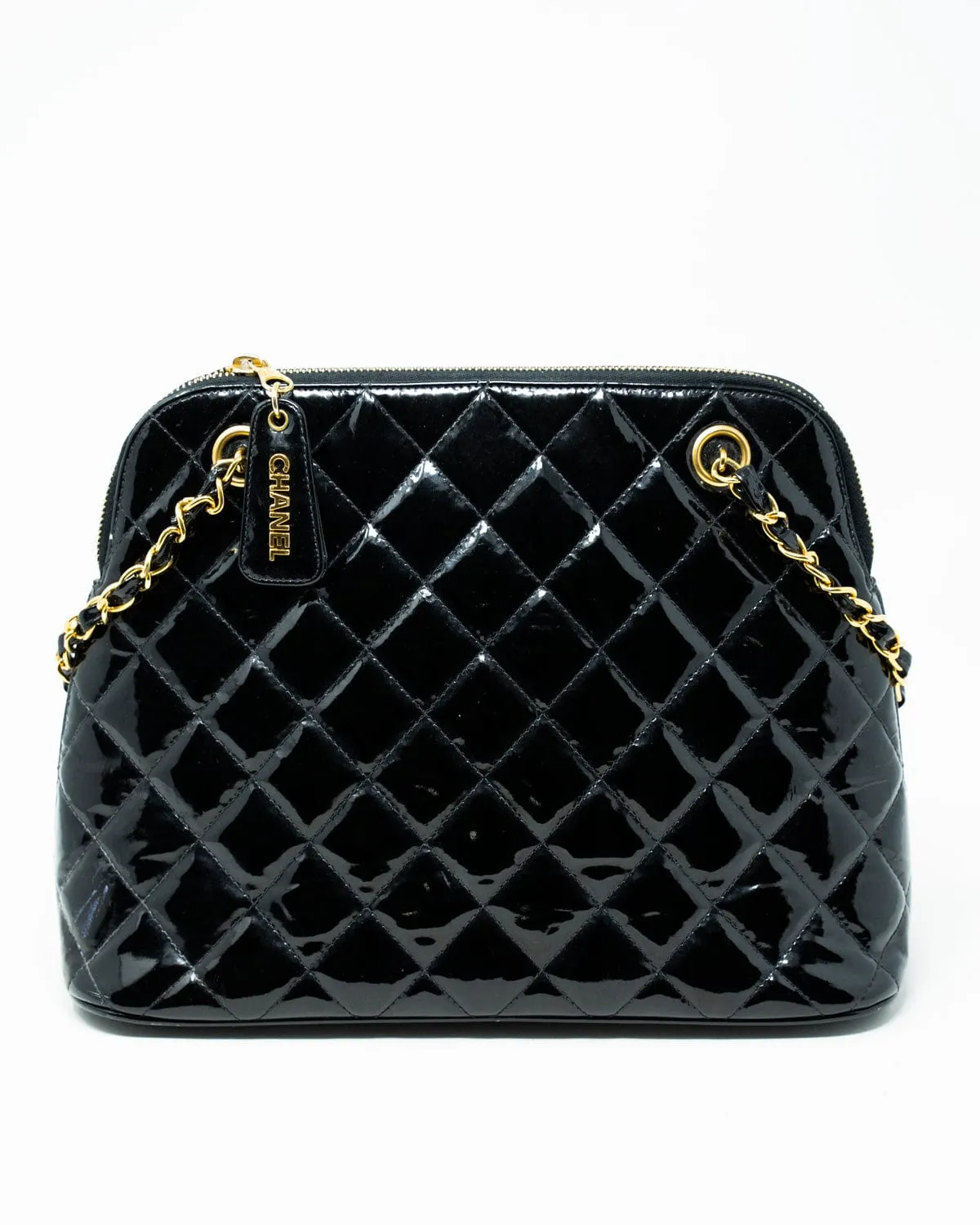 Chanel Vintage Patent Leather Quilted Shoulder Bag - AWC1120