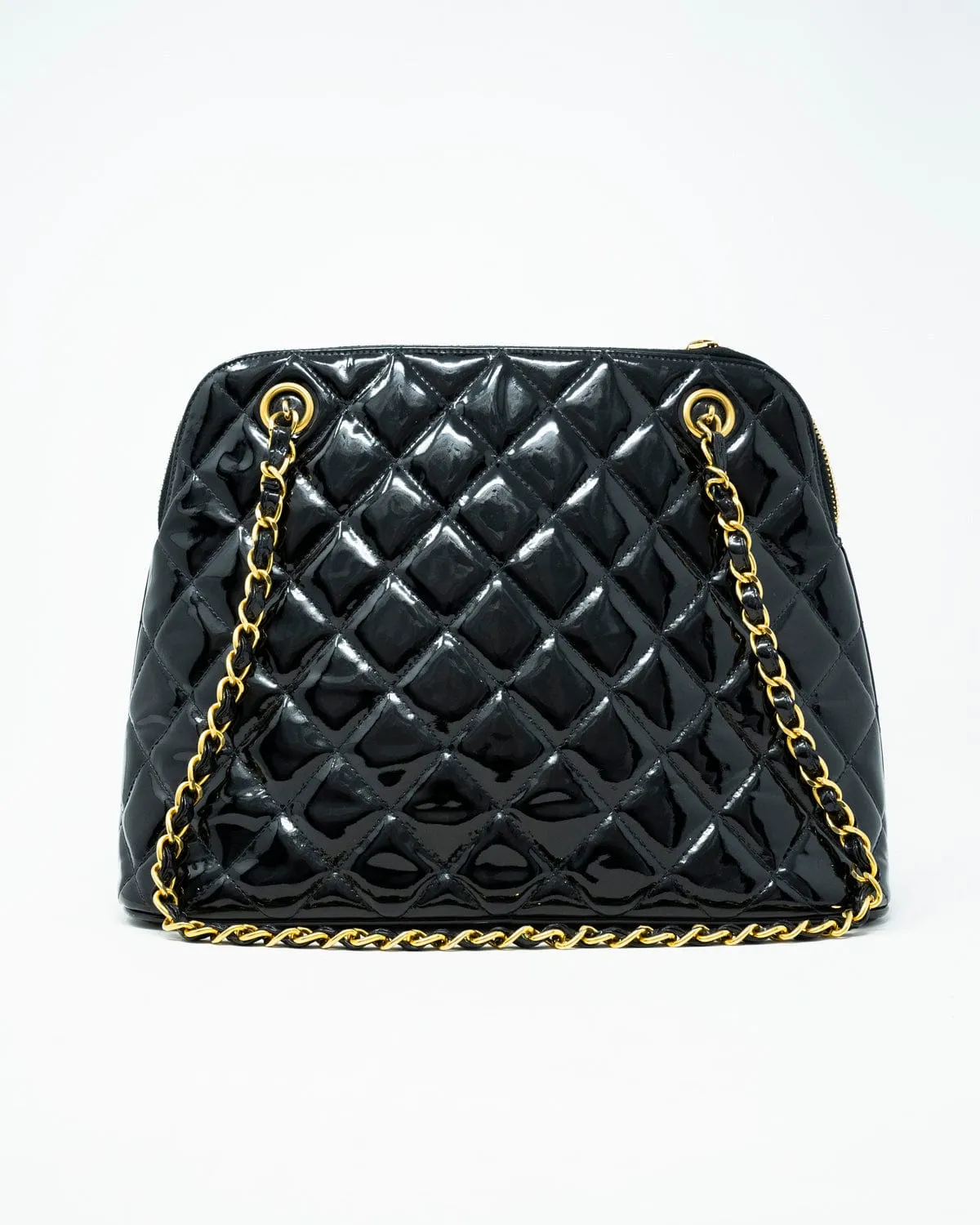 Chanel Vintage Patent Leather Quilted Shoulder Bag - AWC1120