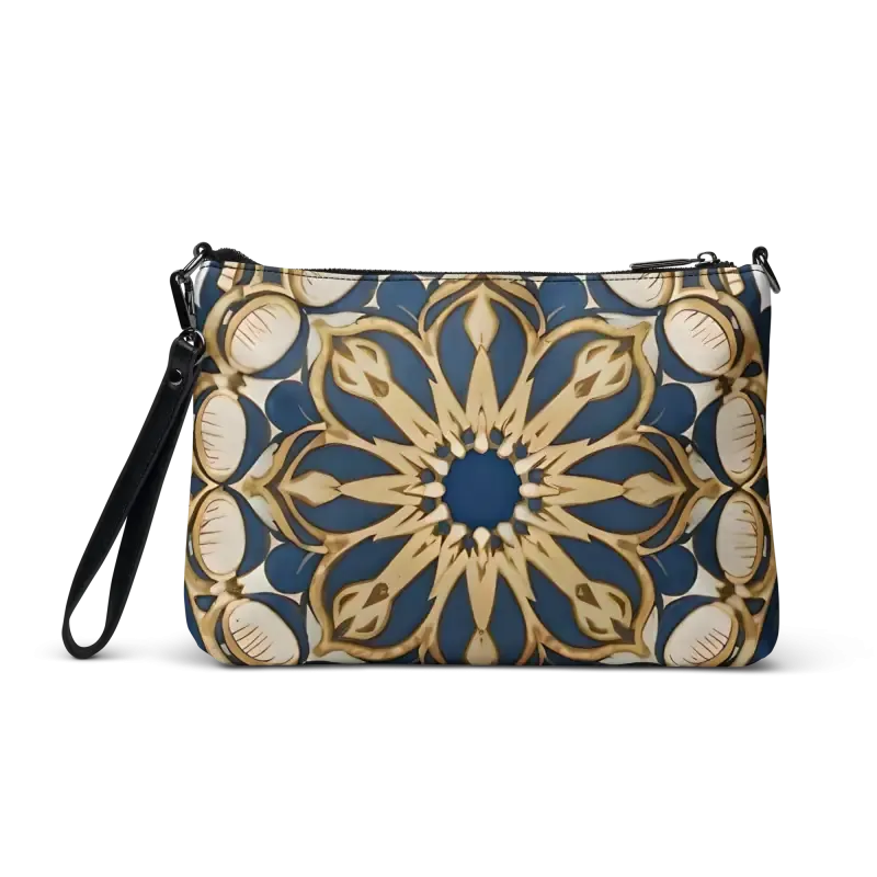 Chic Mandal Pattern Faux Leather Crossbody Bag