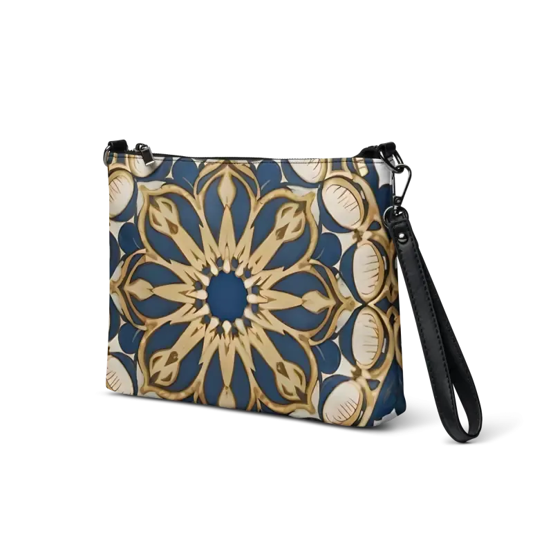 Chic Mandal Pattern Faux Leather Crossbody Bag