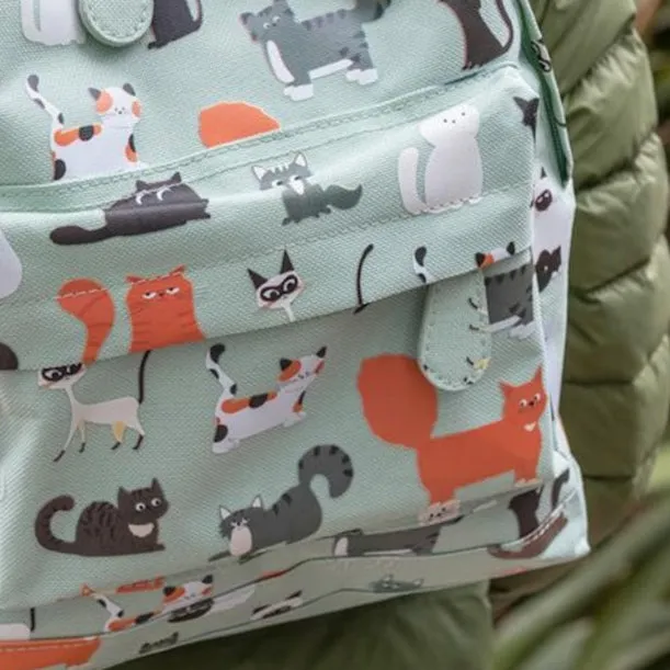Children's Personalised Backpack With Cat Design