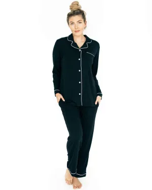 Clea Bamboo Classic Long Sleeve Maternity & Nursing Pajama