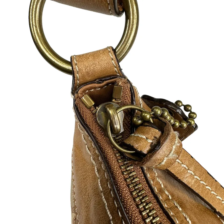 COACH BEIGE SIGNATURE UNDERARM BAG