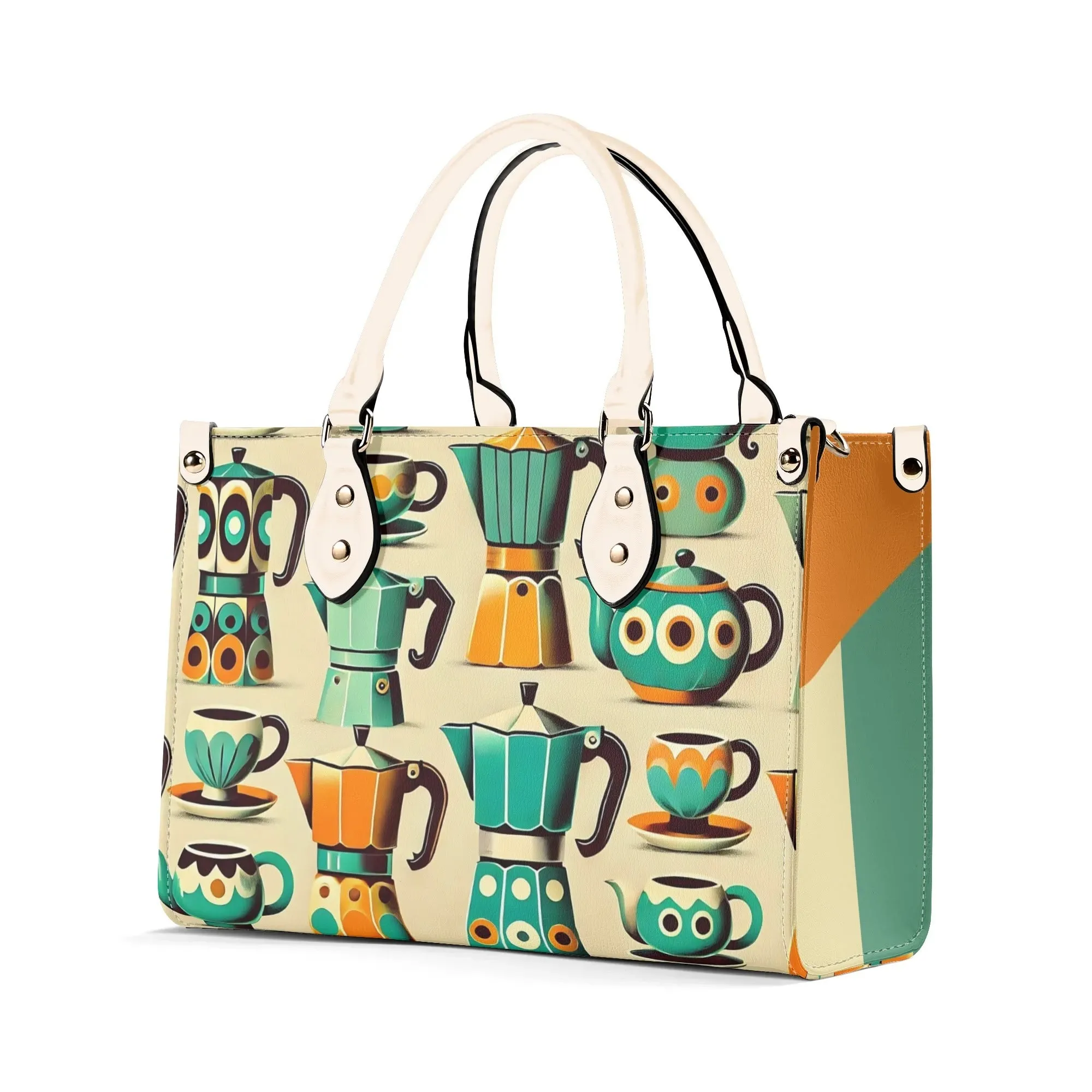 Coffee Lover, Mid Mod Kitschy Retro, State Of Texas Handbag