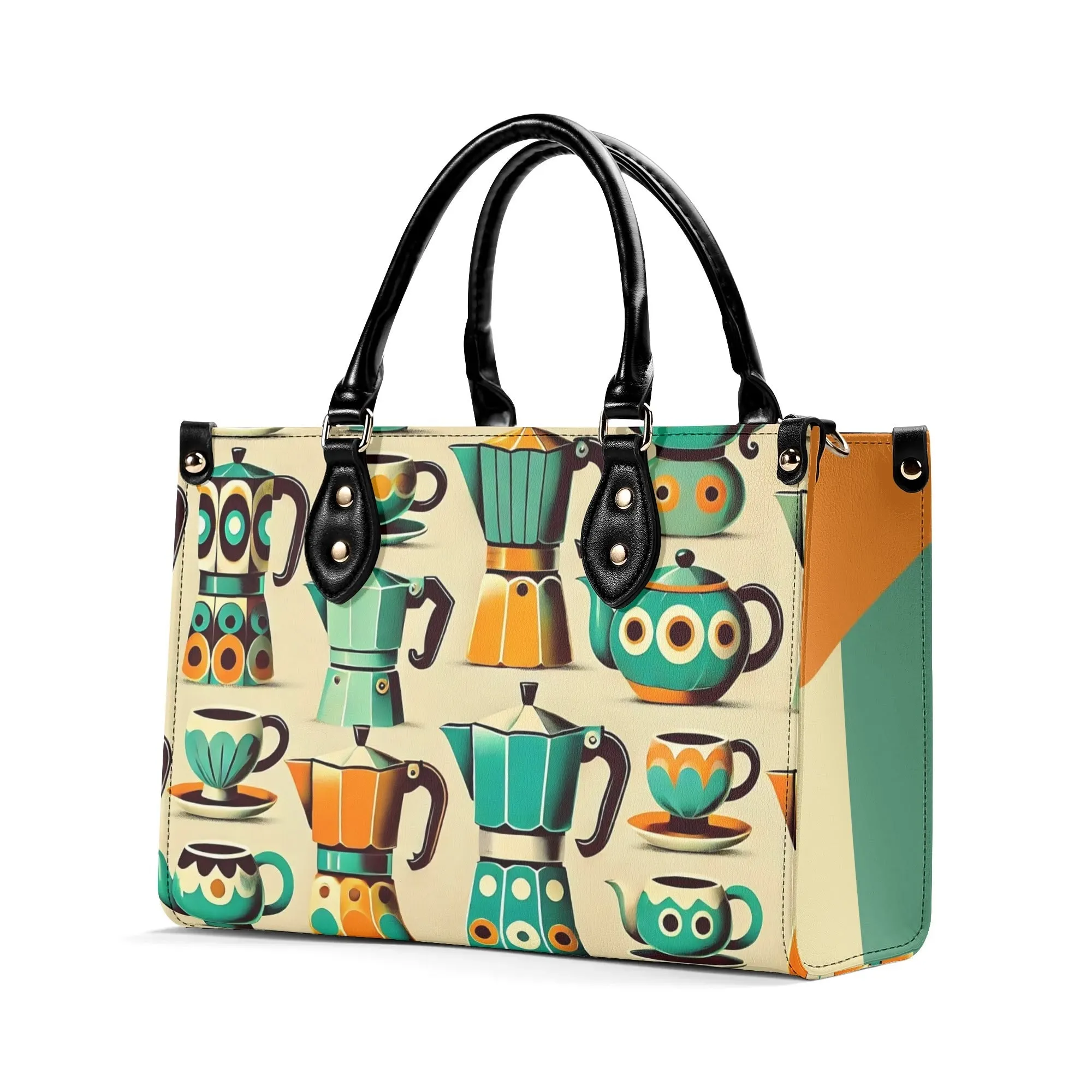 Coffee Lover, Mid Mod Kitschy Retro, State Of Texas Handbag