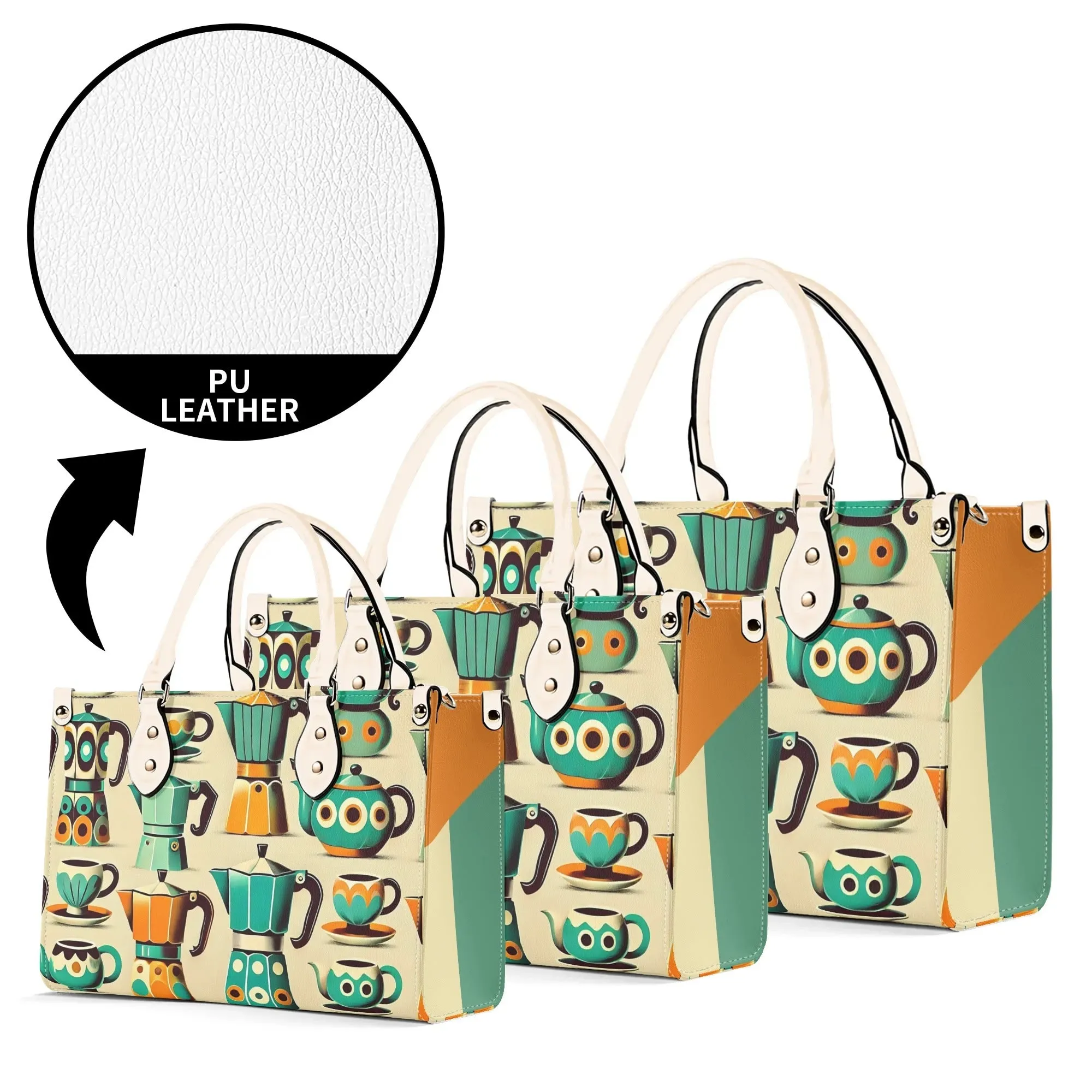 Coffee Lover, Mid Mod Kitschy Retro, State Of Texas Handbag